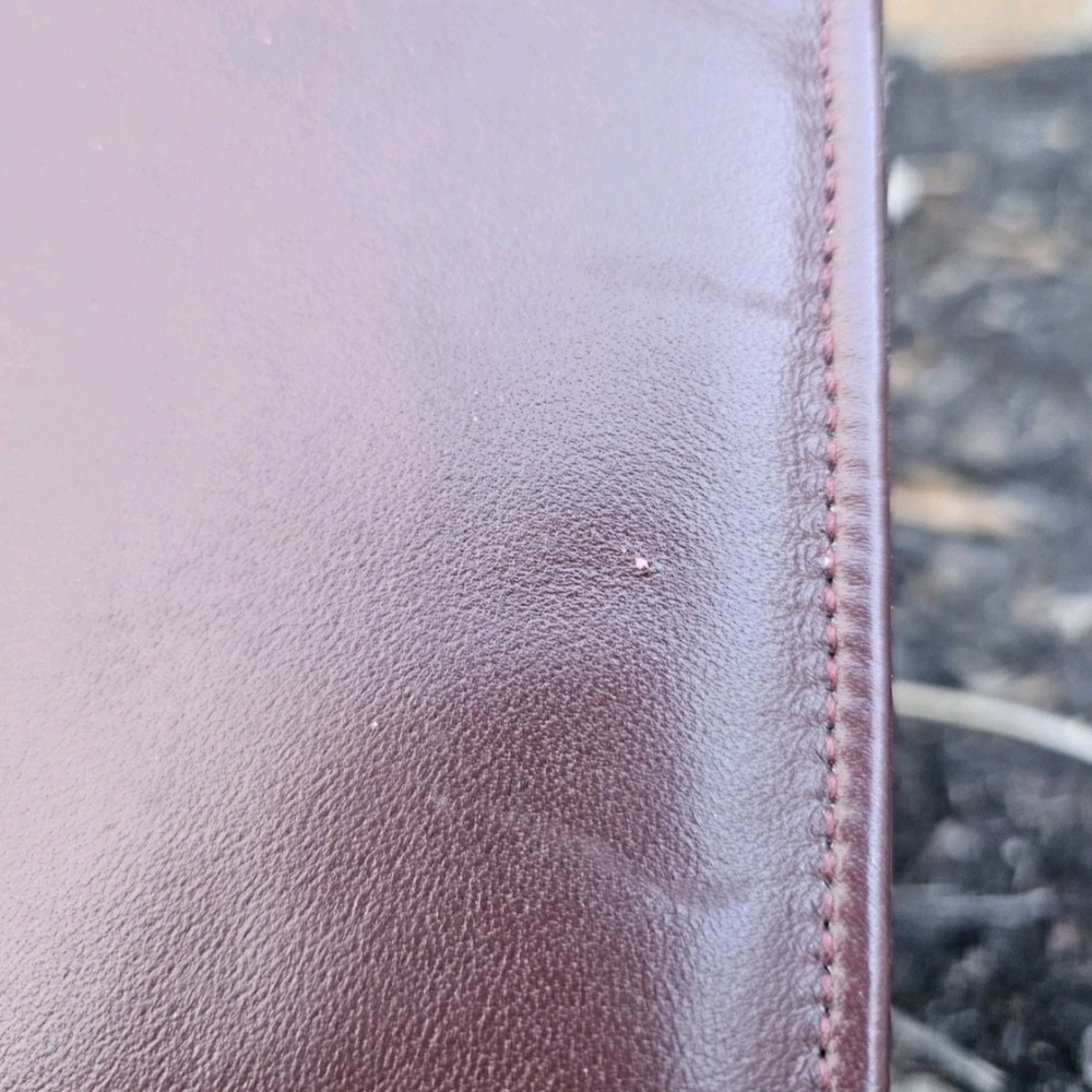 Vintage Etienne Aigner Burguny Large Clutch With Detachable Wrist Strap - Picture 3 of 13